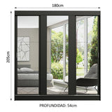 Closet Reno Negro 180x205cm con Espejo con Cuatro Cajones y con Seis Entrepaños - CLOSETS | Bylmo