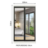 Closet Tokio Blanco y Negro 109x218cm con Un Espejo con Dos Cajones y con Cinco Entrepaños - CLOSETS | Bylmo