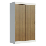 Closet Tokio Blanco y Marron 109x218cm con Dos Cajones Siete Compartimientos y con Cinco Entrepaños - CLOSETS | Bylmo
