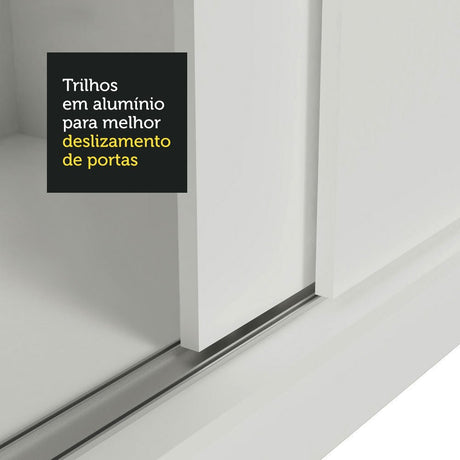 Closet Max Blanco 119x183cm con Espejo con Dos Cajones y con Tres Entrepaños - CLOSETS | Bylmo