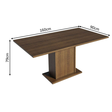 Comedor Marron 160x79cm Rectangular de Seis Puestos sin Sillas - COMEDORES | Bylmo