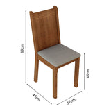 Comedor Rute Marron y Beige 104x76cm Cuadrado de 4 Puestos con 4 Sillas - COMEDORES | Bylmo