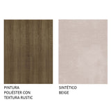 Comedor Rute Marron y Beige 104x76cm Cuadrado de 4 Puestos con 4 Sillas - COMEDORES | Bylmo