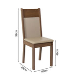 Comedor Claire Marron y Crema 90x78cm Cuadrado de 4 Puestos con 4 Sillas - COMEDORES | Bylmo