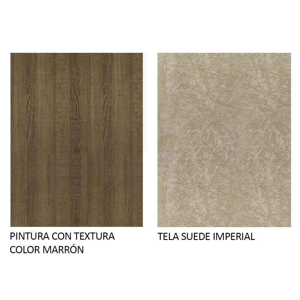 Comedor Leila Marron y Beige 136x77cm Cuadrado de 8 Puestos con 8 Sillas - COMEDORES | Bylmo