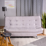Sofá Cama Valencia Plata 180x85cm De Tres Puestos Antifluido con Patas y Dos Cojines Decorativos - SOFAS Y POLTRONAS | Bylmo
