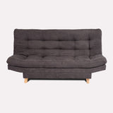 Sofá Cama Valencia Gris 180x85cm De Tres Puestos Antifluido con Patas y Dos Cojines Decorativos - SOFAS Y POLTRONAS | Bylmo