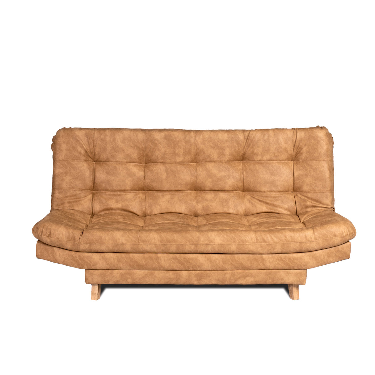 Sofá Cama Valencia Beige 180x85cm De Tres Puestos Antifluido con Patas y Dos Cojines Decorativos - SOFAS Y POLTRONAS | Bylmo