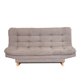 Sofá Cama Valencia Gris Claro 180x85cm De Tres Puestos Antifluido con Patas y Dos Cojines Decorativos - SOFAS Y POLTRONAS | Bylmo