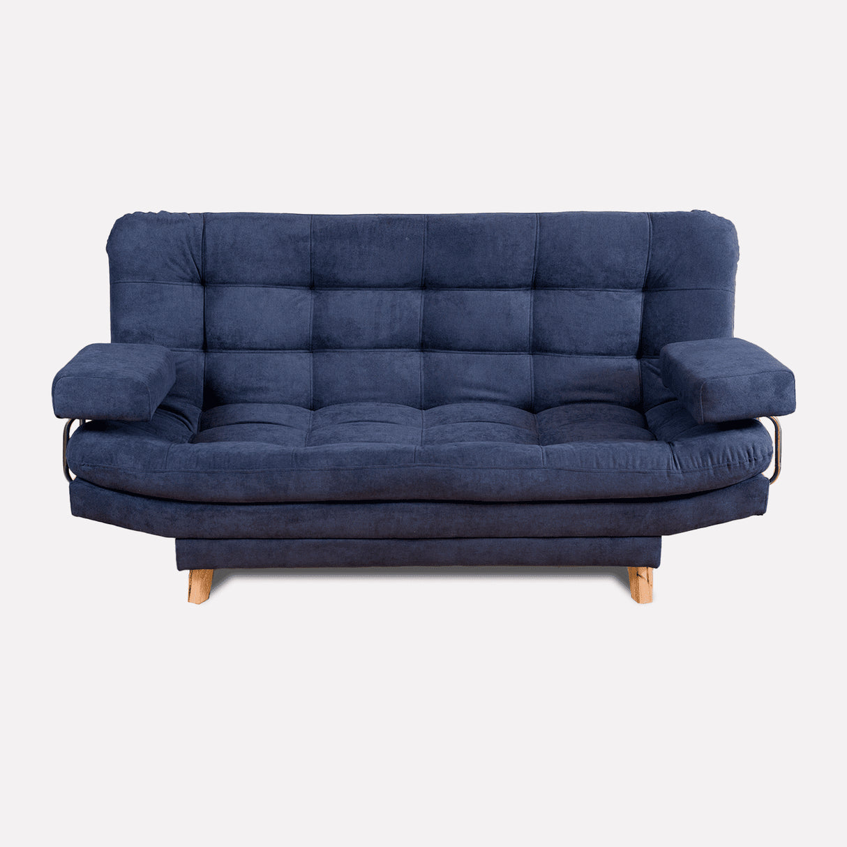 Sofá Cama Valencia Azul 180x85cm De Tres Puestos Antifluido con Patas - SOFAS Y POLTRONAS | Bylmo
