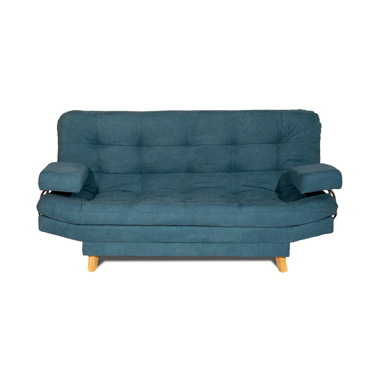 Sofá Cama Valencia Azul Aguamarina 180x85cm De Tres Puestos Antifluido con Patas - SOFAS Y POLTRONAS | Bylmo