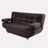 Sofá Cama Valencia Gris 180x85cm De Tres Puestos Antifluido con Patas - SOFAS Y POLTRONAS | Bylmo