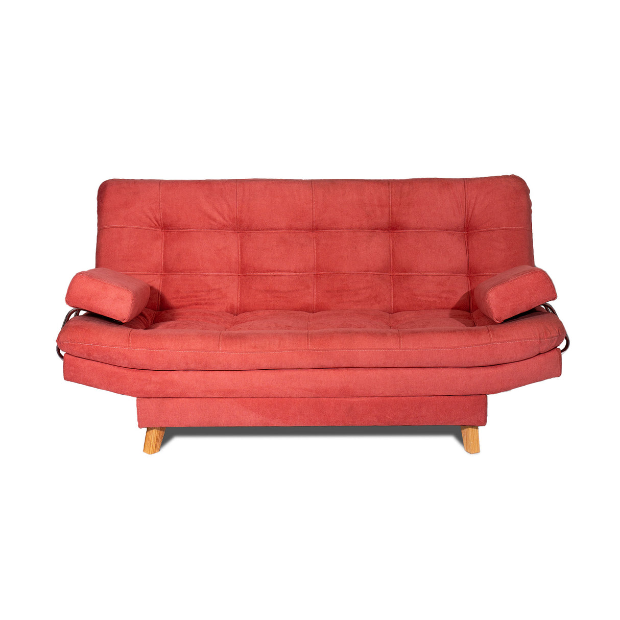 Sofá Cama Valencia Guayaba 180x85cm De Tres Puestos Antifluido con Patas - SOFAS Y POLTRONAS | Bylmo