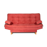 Sofá Cama Valencia Guayaba 180x85cm De Tres Puestos Antifluido con Patas - SOFAS Y POLTRONAS | Bylmo