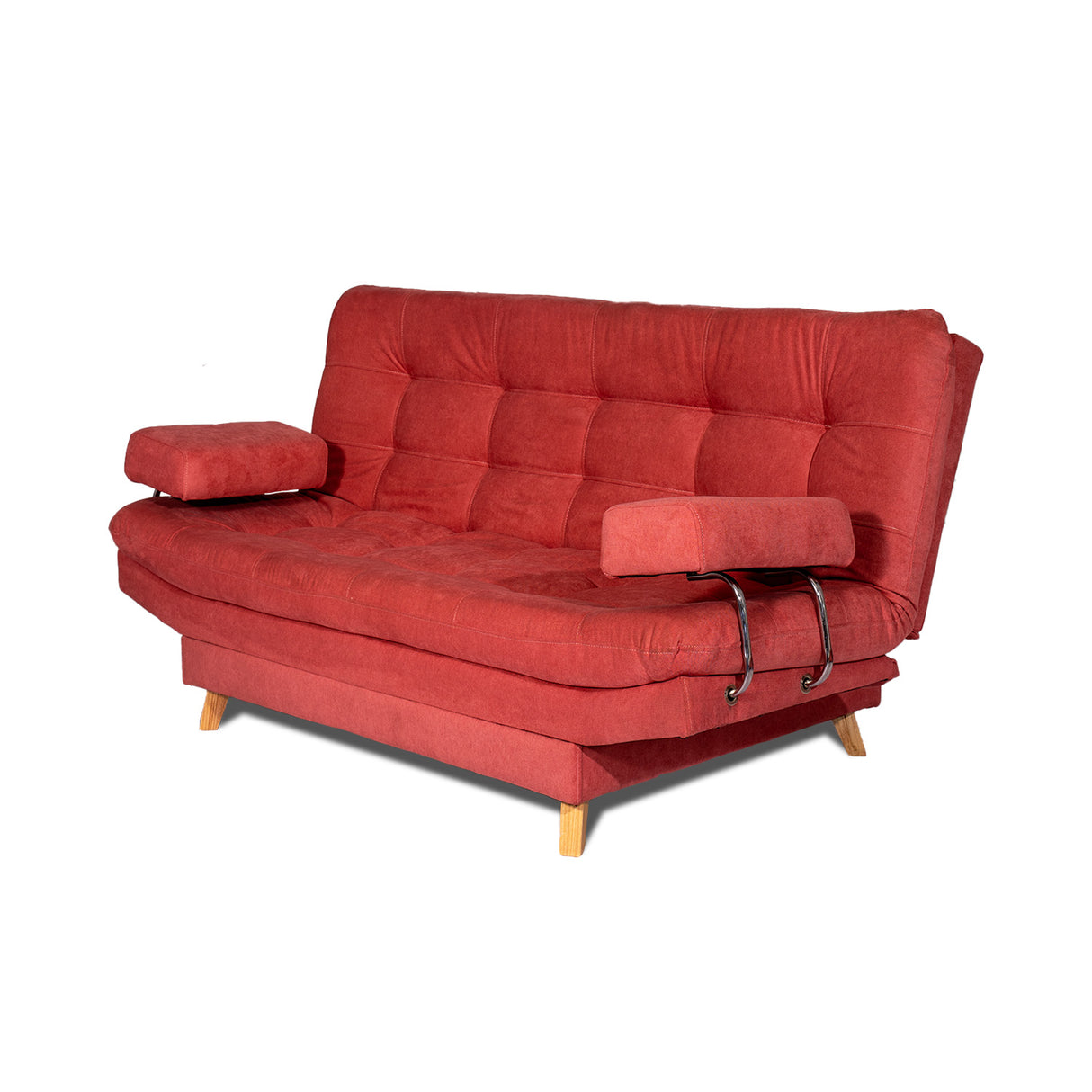 Sofá Cama Valencia Guayaba 180x85cm De Tres Puestos Antifluido con Patas - SOFAS Y POLTRONAS | Bylmo