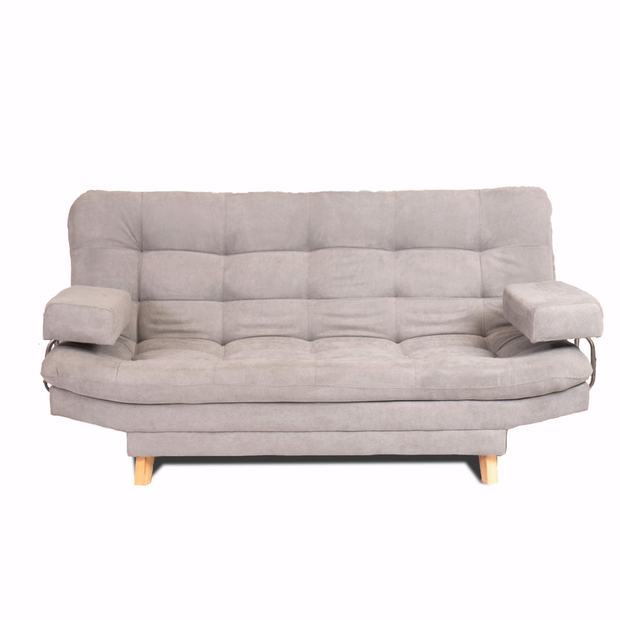 Sofá Cama Valencia Gris Claro 180x85cm De Tres Puestos Antifluido con Patas - SOFAS Y POLTRONAS | Bylmo