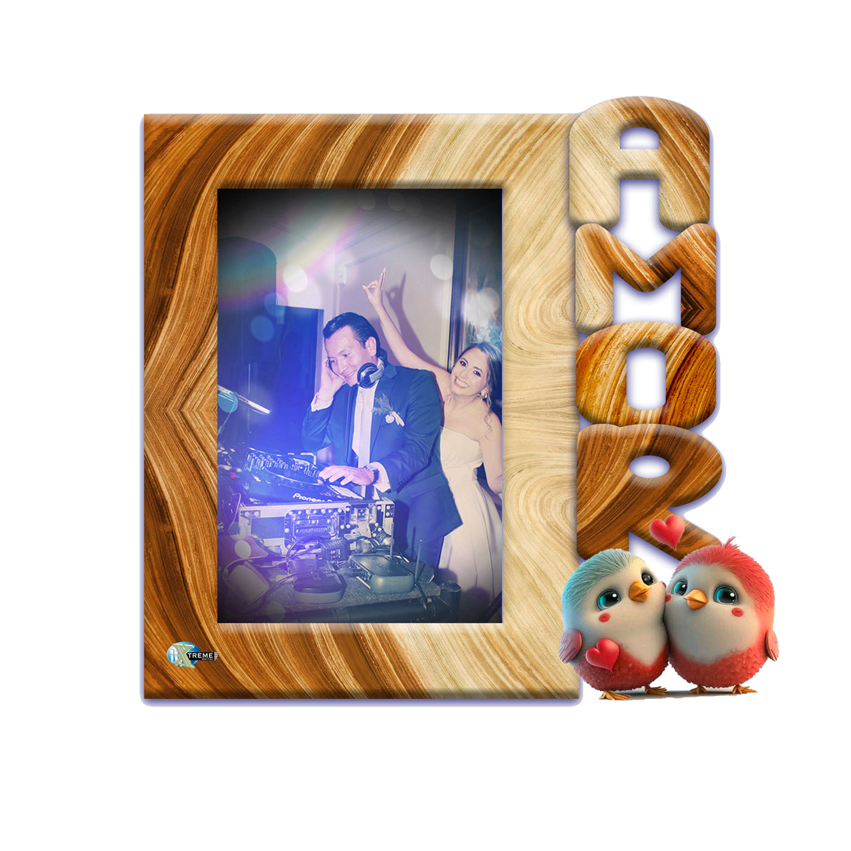 Portarretrato Amor A1 Beige 20x20cm sin Marco y con Vidrio Protector - PORTARRETRATOS | Bylmo