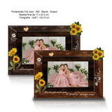 Portarretrato Girasol Cafe 24x17.5cm sin Marco y con Vidrio Protector - PORTARRETRATOS | Bylmo