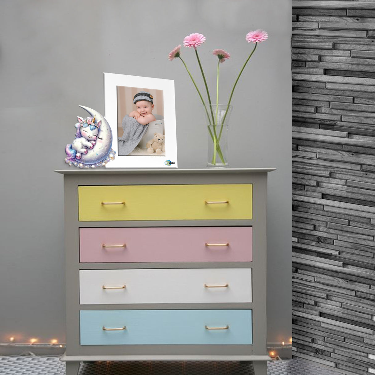 Portarretrato Kids Blanco 21.5x19.5cm sin Marco y con Vidrio Protector - PORTARRETRATOS | Bylmo