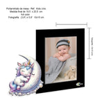 Portarretrato Kids Negro 21.5x19.5cm sin Marco y con Vidrio Protector - PORTARRETRATOS | Bylmo