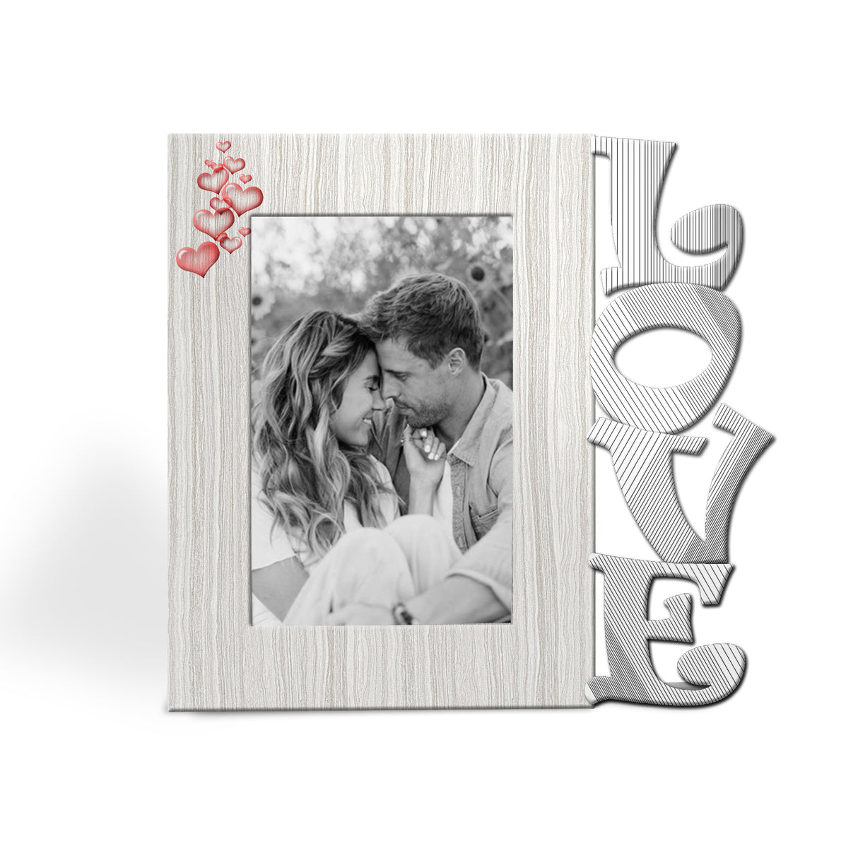 Portarretrato Love C Gris 21x19.5cm sin Marco y con Vidrio Protector - PORTARRETRATOS | Bylmo