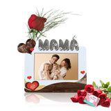 Portarretrato I Love Mamá Gris 23x20cm sin Marco y con Vidrio Protector - PORTARRETRATOS | Bylmo