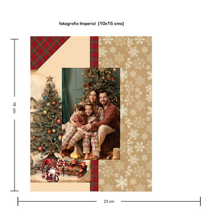 Portarretrato Duende Crema y Rojo 18x23cm sin Marco y con Vidrio Protector - PORTARRETRATOS | Bylmo