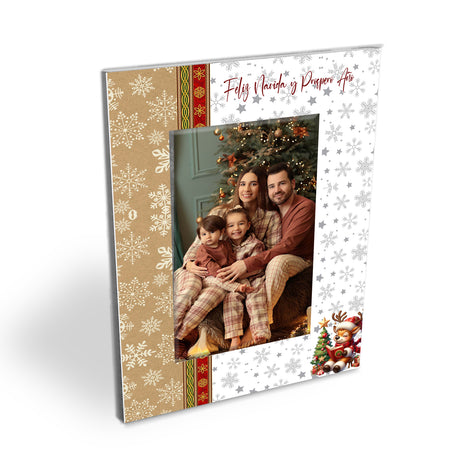 Portarretrato Reno Blanco y Rosa 18x23cm sin Marco y con Vidrio Protector - PORTARRETRATOS | Bylmo