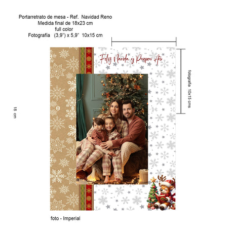 Portarretrato Reno Blanco y Rosa 18x23cm sin Marco y con Vidrio Protector - PORTARRETRATOS | Bylmo