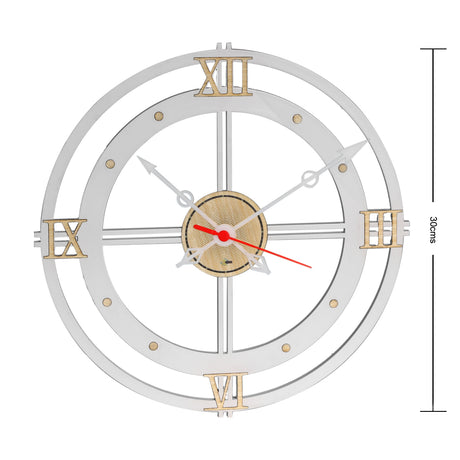Reloj de Pared Memorial Blanco 31x31cm Circular Analogo de Baterias - RELOJES | Bylmo