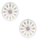 Set X 2 Relojes de Pared Nautic Blanco 31x31cm Circular Analogo de Baterias - RELOJES | Bylmo