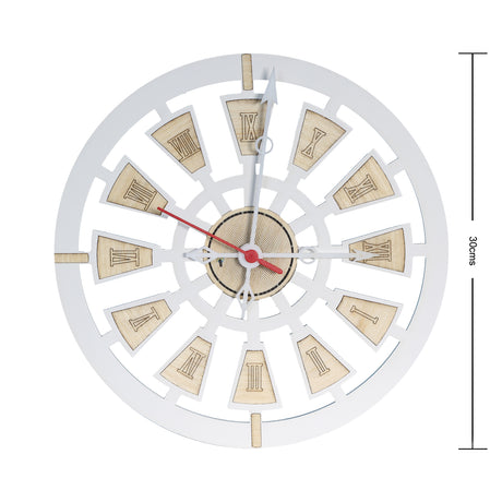 Set X 2 Relojes de Pared Nautic Blanco 31x31cm Circular Analogo de Baterias - RELOJES | Bylmo