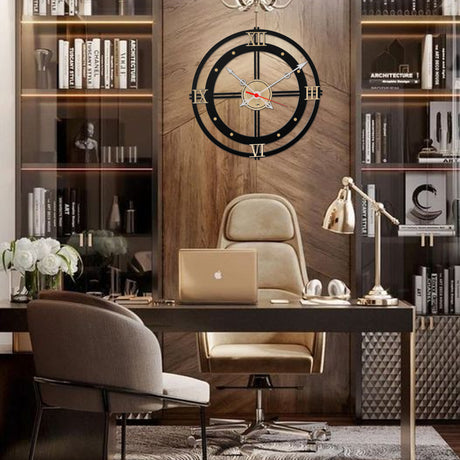 Reloj de Pared Memorial Negro 30x30cm Circular Analogo de Baterias - RELOJES | Bylmo