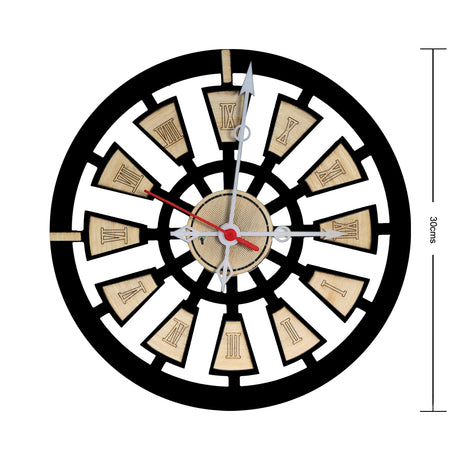 Reloj de Pared Nautic Negro 30x30cm Circular Analogo de Baterias - RELOJES | Bylmo