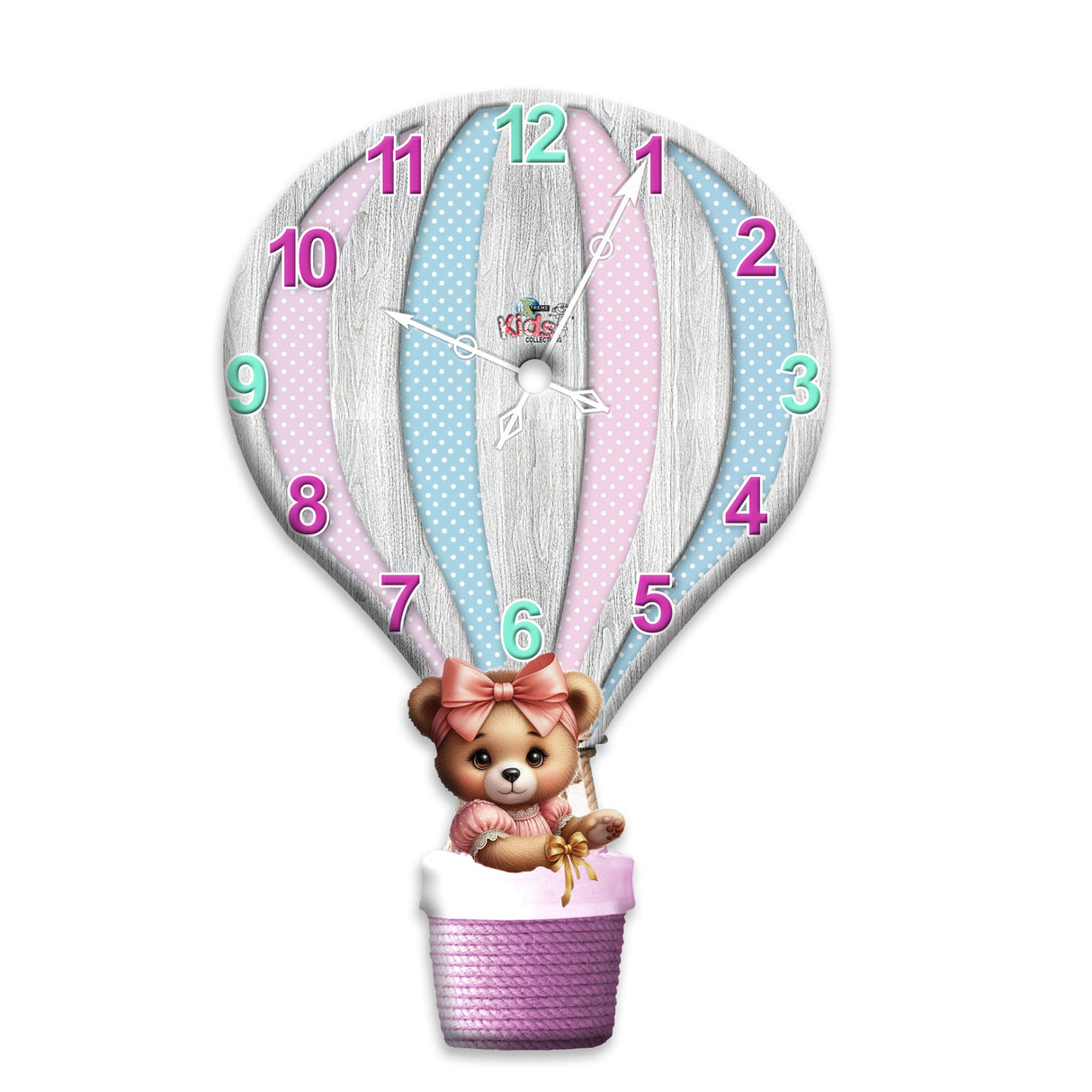 Reloj de Pared Kids Rosa 25.3x40cm Irregular Analogo de Baterias - RELOJES | Bylmo