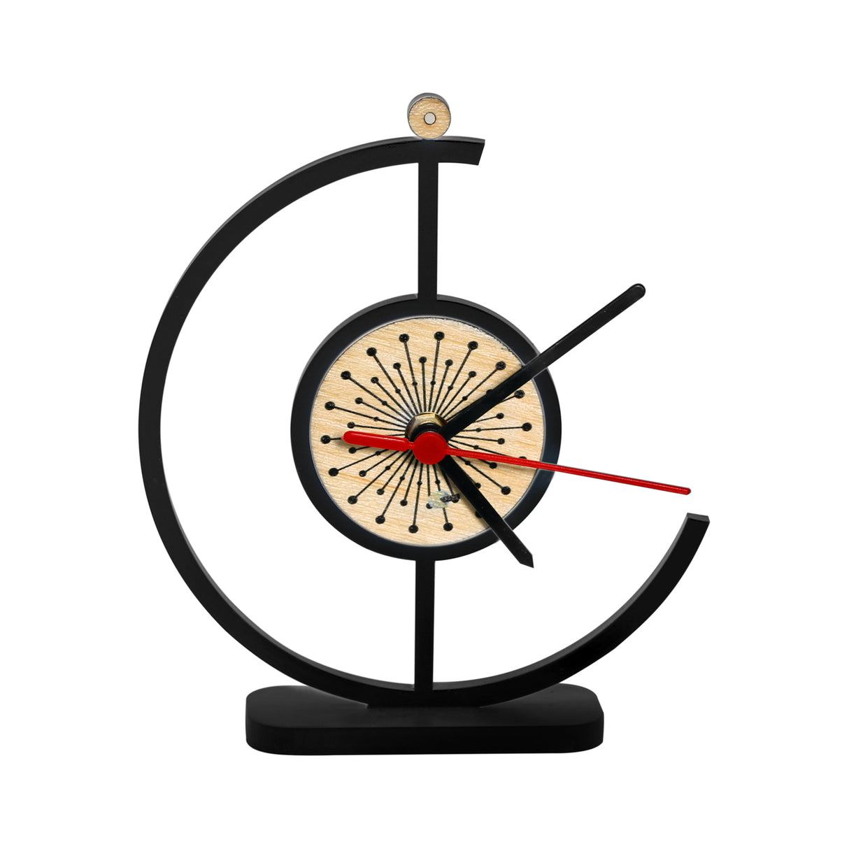 Reloj de Mesa Elegance Negro 20x20cm Circular Analogo de Baterias - RELOJES | Bylmo