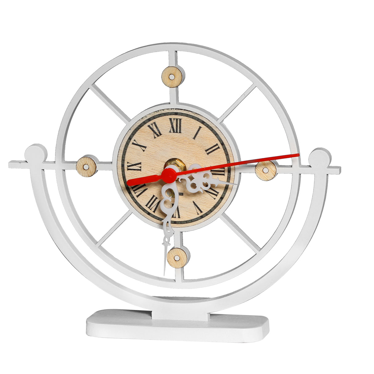 Reloj de Mesa Indigo Blanco 20x20cm Circular Analogo de Baterias - RELOJES | Bylmo