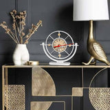 Reloj de Mesa Indigo Blanco 20x20cm Circular Analogo de Baterias - RELOJES | Bylmo