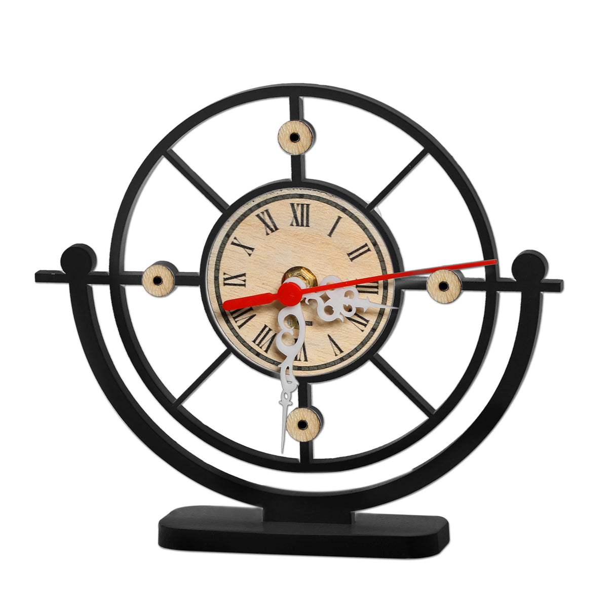 Reloj de Mesa Indigo Negro 20x20cm Circular Analogo de Baterias - RELOJES | Bylmo