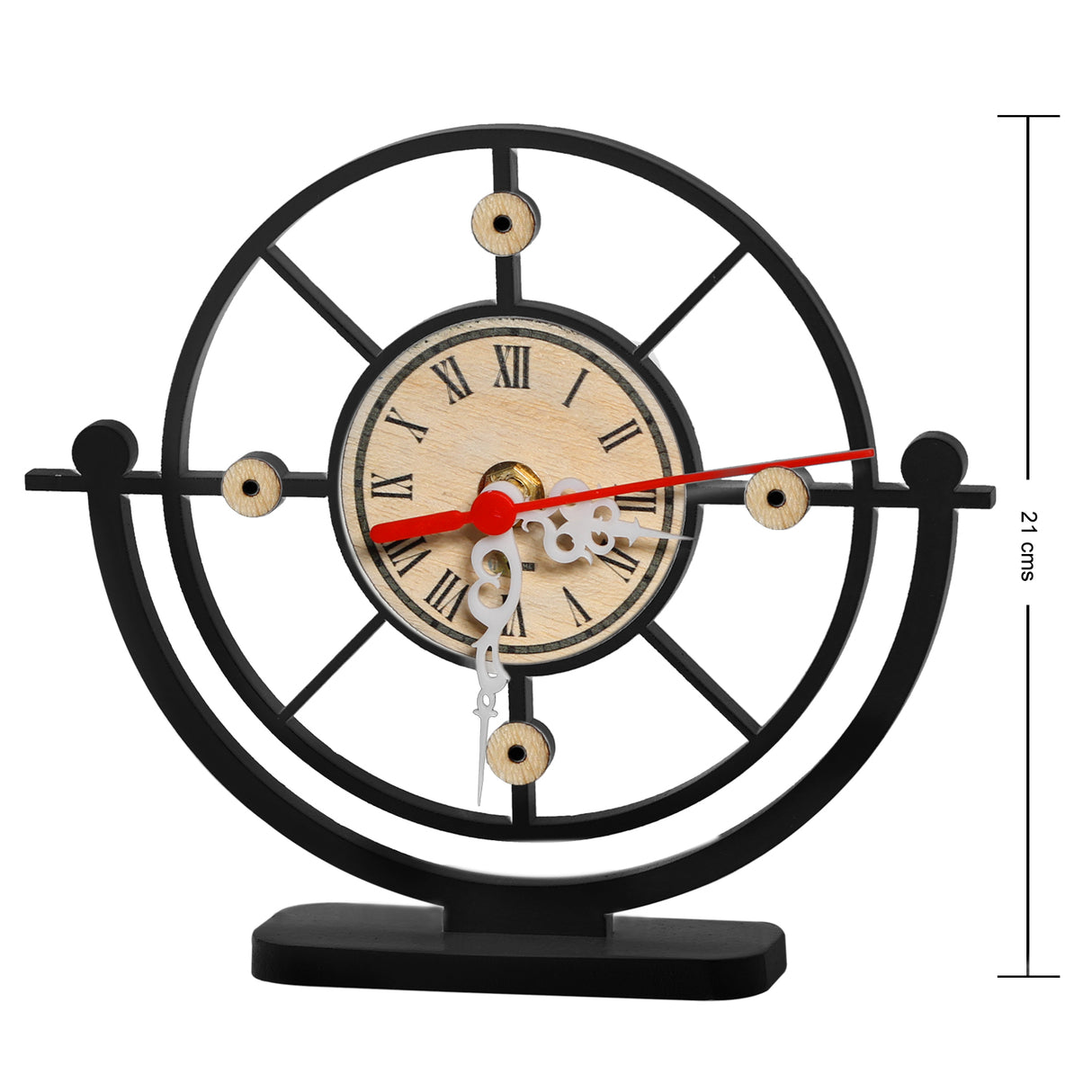 Reloj de Mesa Indigo Negro 20x20cm Circular Analogo de Baterias - RELOJES | Bylmo