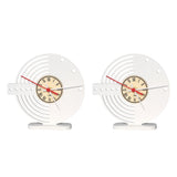 Set X 2 Relojes de Mesa Suprem Blanco 20x20cm Circular Analogo de Baterias - RELOJES | Bylmo