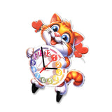 Reloj de Mesa Kids Blanco y Naranja 35x29cm Irregular Analogo de Baterias - RELOJES | Bylmo