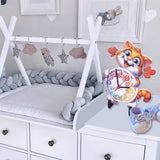 Reloj de Mesa Kids Blanco y Naranja 35x29cm Irregular Analogo de Baterias - RELOJES | Bylmo