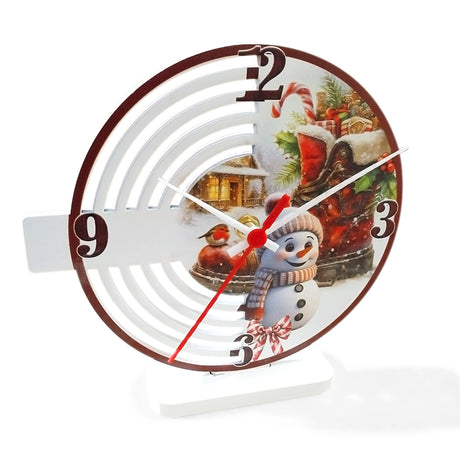 Reloj de Mesa Bota Rojo y Blanco 20x20cm Circular Analogo de Baterias - RELOJES | Bylmo