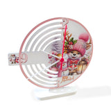 Reloj de Mesa Reno Rojo y Blanco 20x20cm Circular Analogo de Baterias - RELOJES | Bylmo