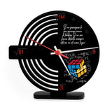 Reloj de Mesa Esco Rubik Negro 21x21cm Circular Analogo de Baterias - RELOJES | Bylmo