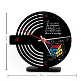 Reloj de Mesa Esco Rubik Negro 21x21cm Circular Analogo de Baterias - RELOJES | Bylmo