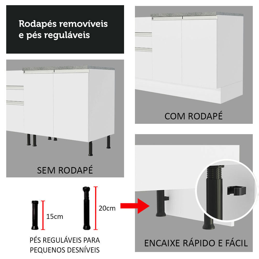 Mueble para Lavamanos Blanco 80x84cm Individual sin Lavamanos y sin Cajones - MUEBLES PARA LAVAMANOS | Bylmo