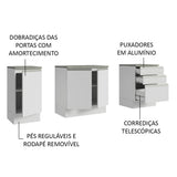 Mueble para Lavamanos Blanco 180x84cm Individual sin Lavamanos con Tres Cajones - MUEBLES PARA LAVAMANOS | Bylmo