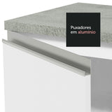 Mueble para Lavamanos Blanco 120x81cm Individual Sin Lavamanos con Patas y Tres Cajones - MUEBLES PARA LAVAMANOS | Bylmo